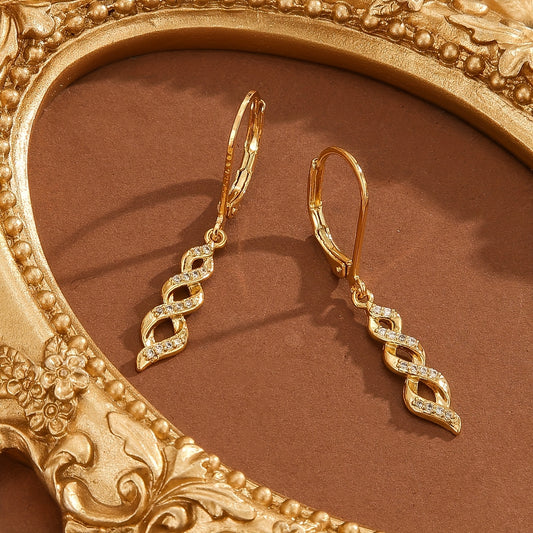 Shimmer Twist Ava Brincos | Ouro