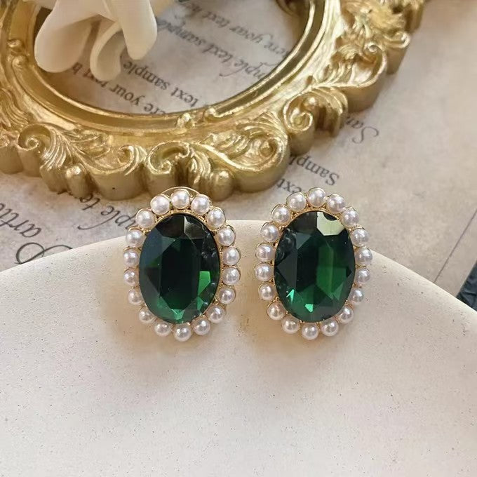 Imperial Pérola Esmeralda Conjunto de Joias