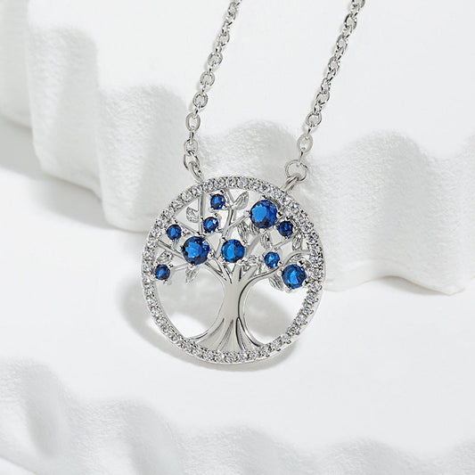 Tree of Life Safira Colar | Branco Ouro