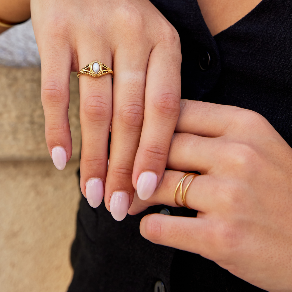 Ouro Minimalist Wrap Anel