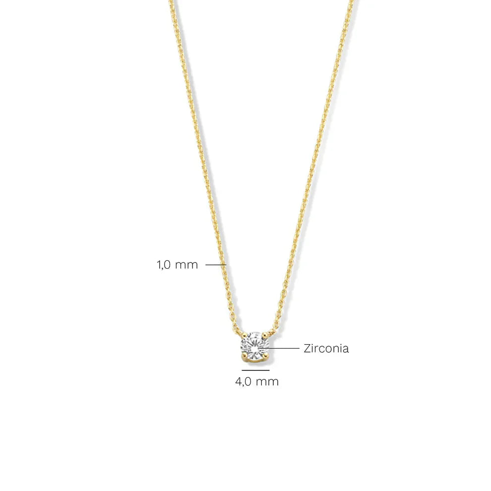 Cléa Moissanite Pedra Colar | Ouro