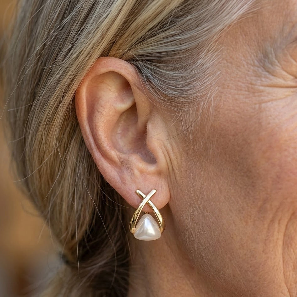 Elegant Vintage-Inspired Pérola Brincos Pendentes