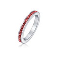 Rubi Eternity Band Anel | Branco Ouro