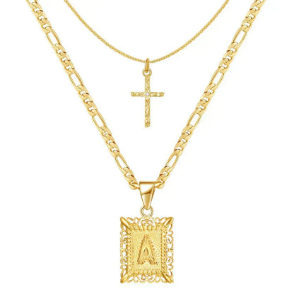 Cross Initial Conjunto de Colares | Ouro