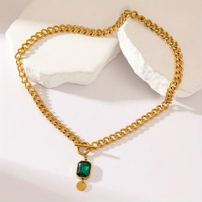 Ouro Esmeralda Chain Colar