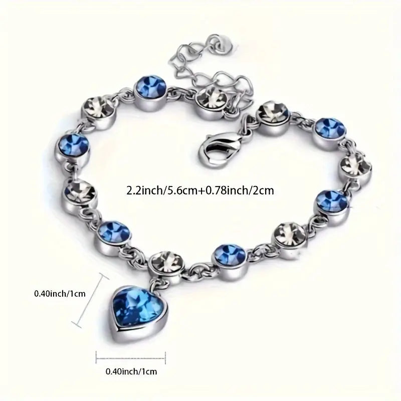 Ocean Coração Glow Pulseira | Branco Ouro