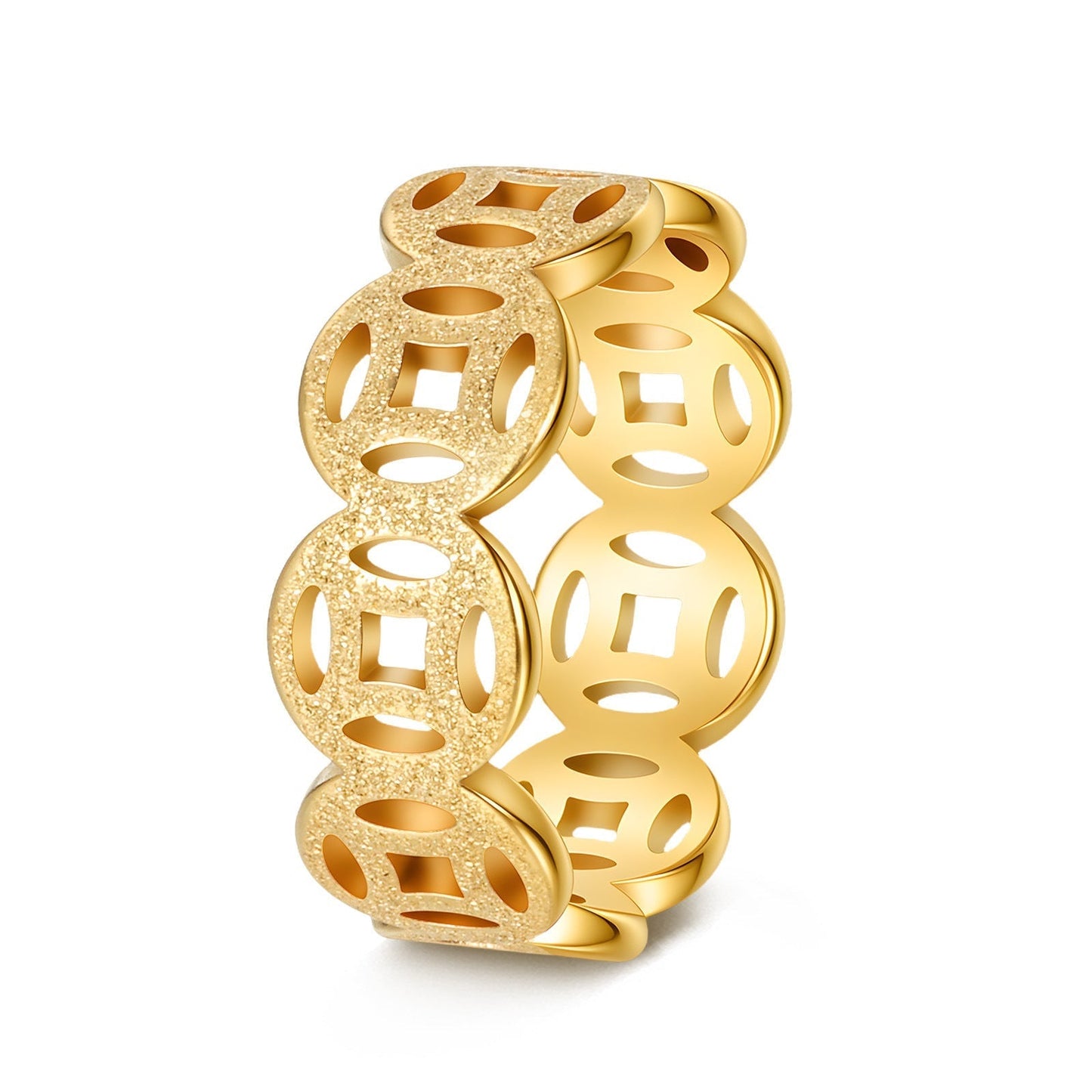 Ella Classic Pattern Anel | Ouro