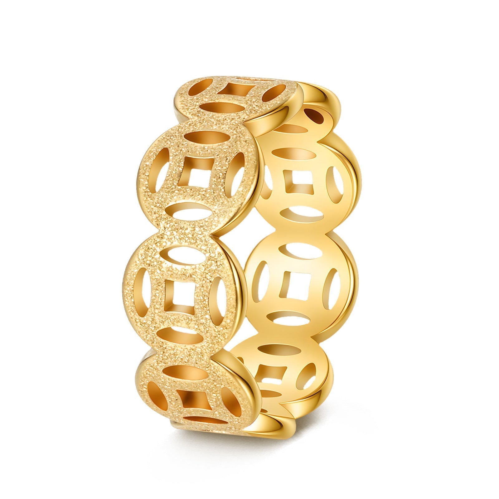 Ella Classic Pattern Anel | Ouro