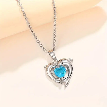 Oceanheart Twins Colar | Branco Ouro