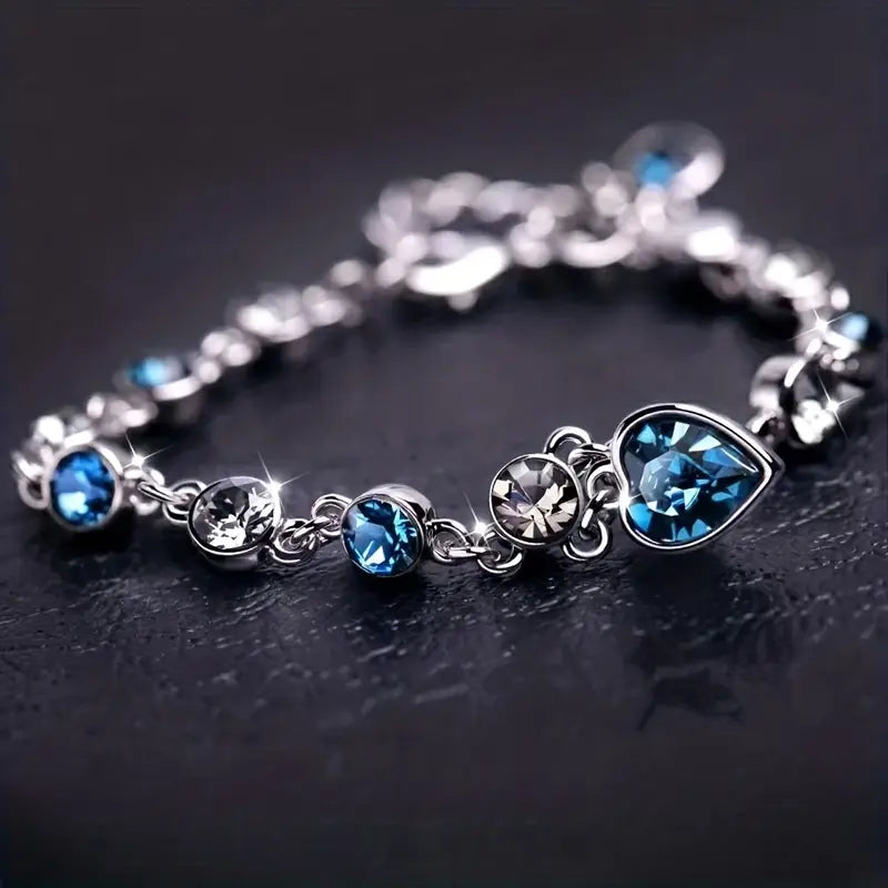 Ocean Coração Glow Pulseira | Branco Ouro
