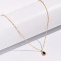 Ouro Esmeralda Teardrop Colar