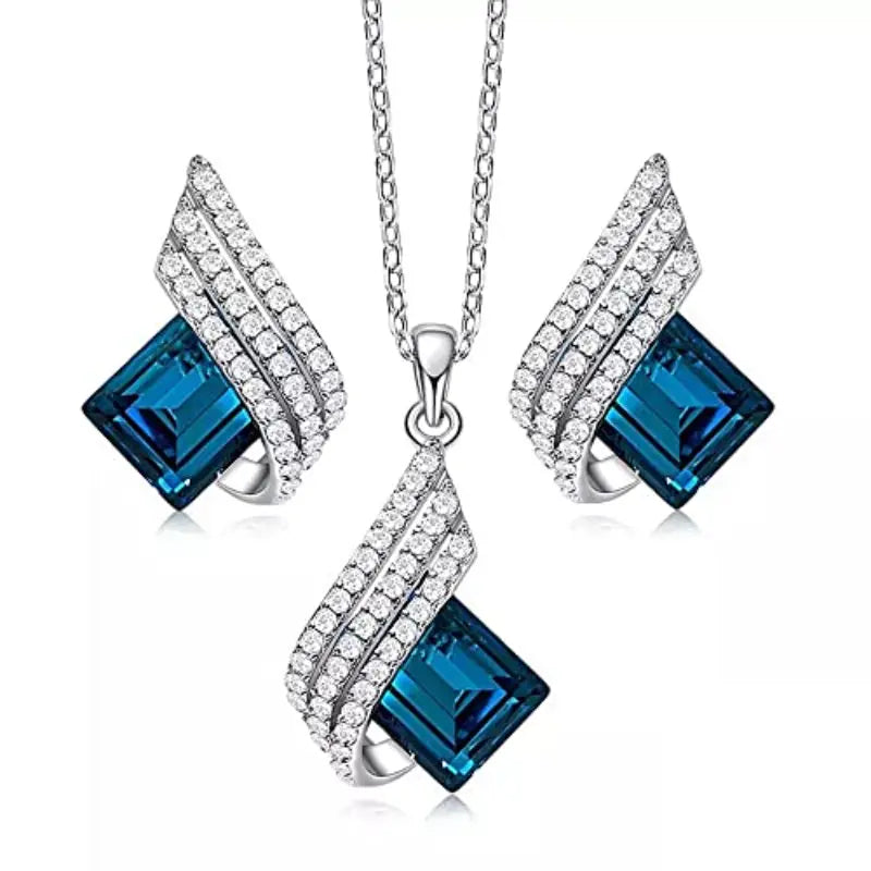 Brienne Solazure Conjunto de Joias | Branco Ouro