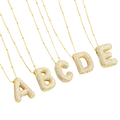 Bubble letter initial conjunto de colares | Ouro