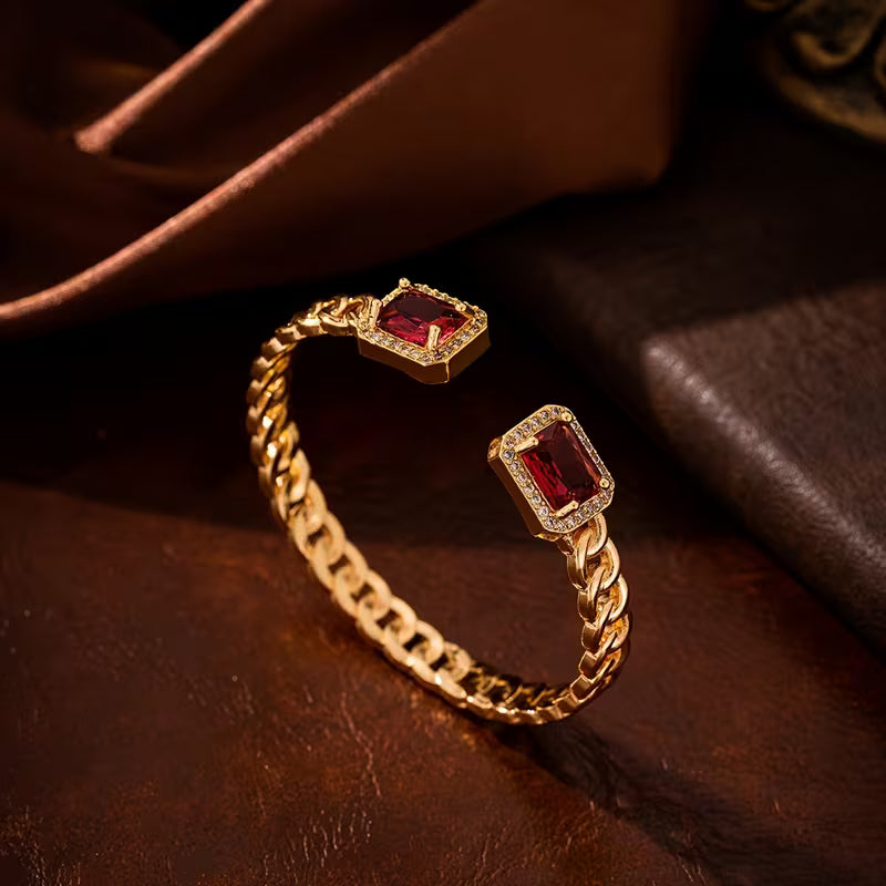 Veloria Rubi Open Pulseira | Ouro