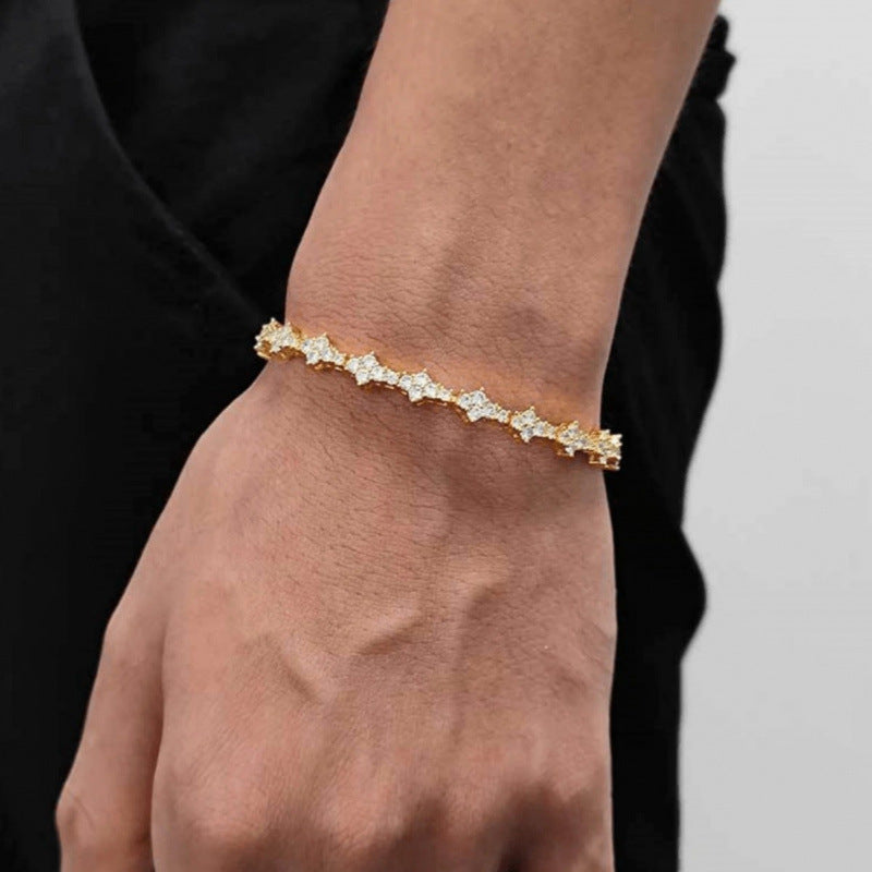 Classic Cluster Pulseira Tennis | Ouro