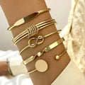 Knotted Elegance Conjunto de Pulseiras | Ouro