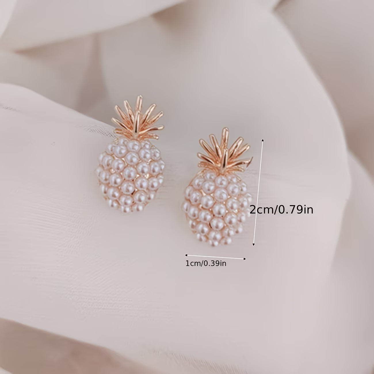 Pérola Pineapple Brincos