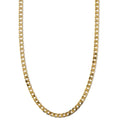 Flat Link Curb Chain Colar | Ouro