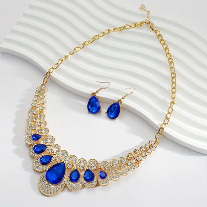 Maevina Safira Conjunto de Joias | Ouro