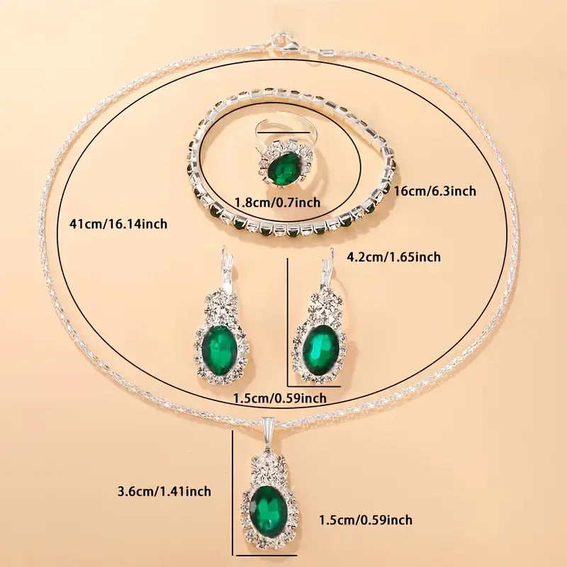 Seloria Grevalyn Conjunto de Joias | Branco Ouro