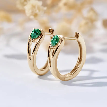 Ouro Esmeralda Accent Brincos de Argola