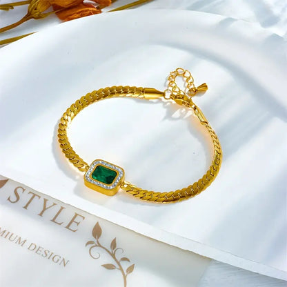Ouro Esmeralda Chain Pulseira