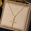Cristal Twist Cross Colar | Ouro