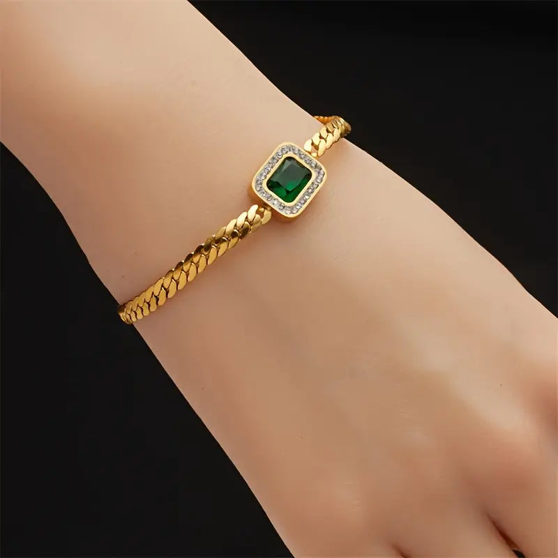 Ouro Esmeralda Chain Pulseira
