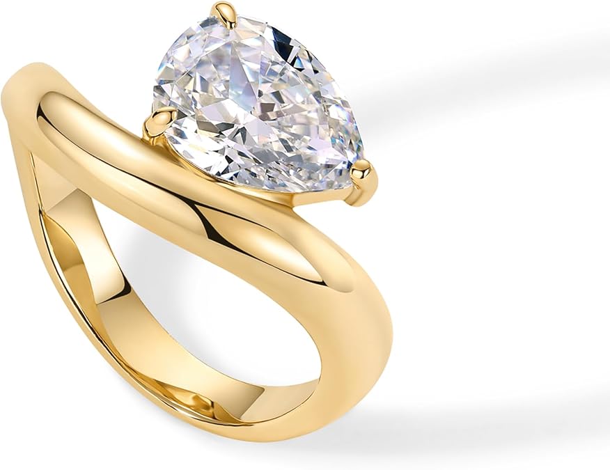 Wavy Promise Anel | Ouro