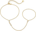 Beaded Handchain Pulseira | Ouro
