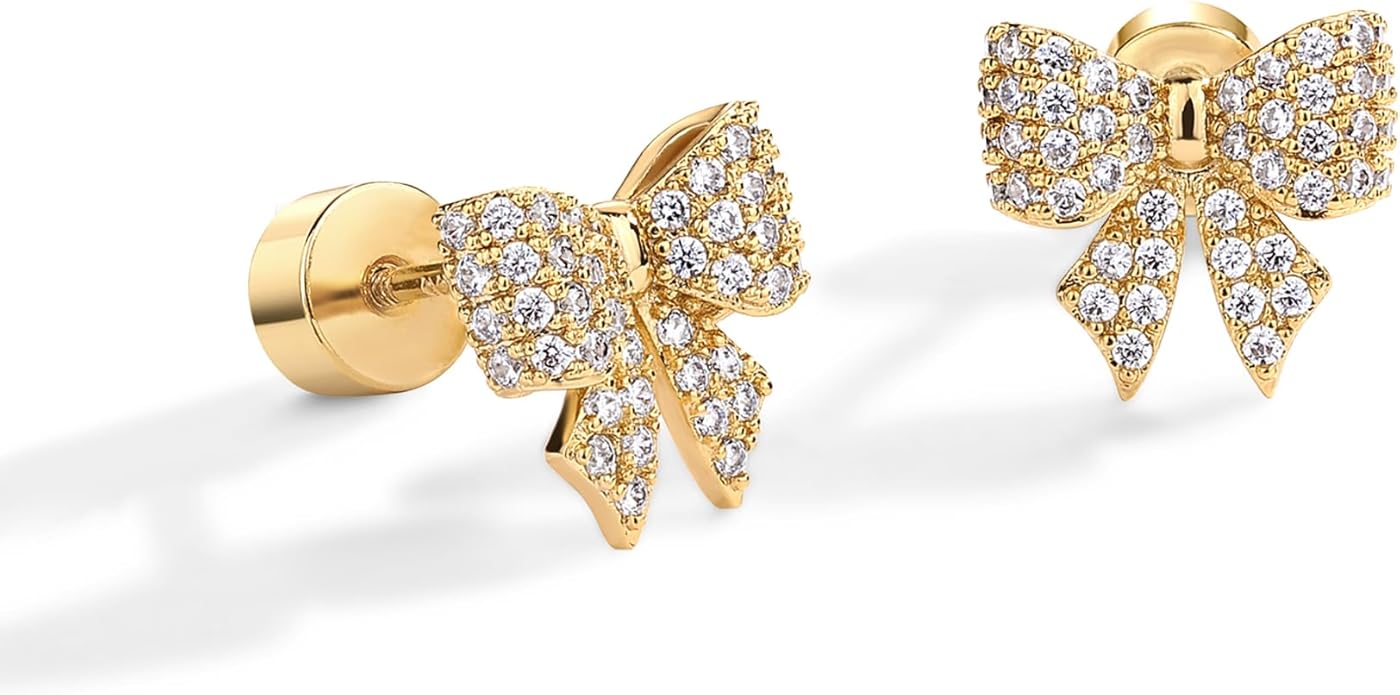 Bow Motif Brincos | Ouro