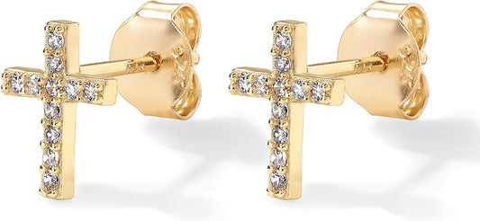 Paved Cross Studs | Ouro