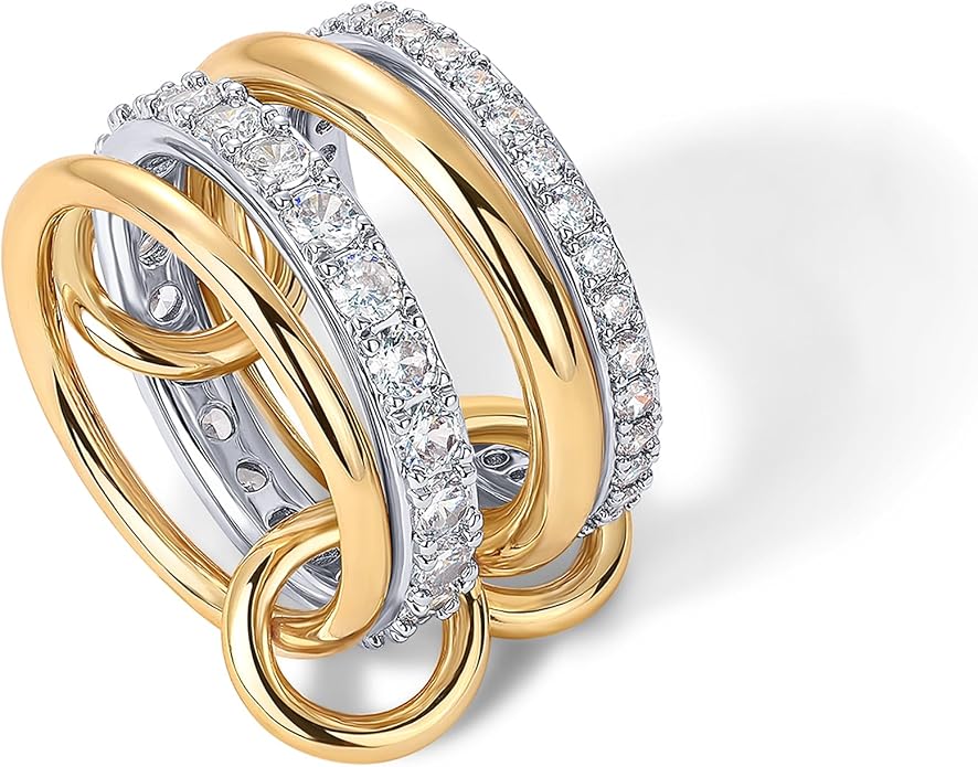 Interlock Stack Anéis | Ouro