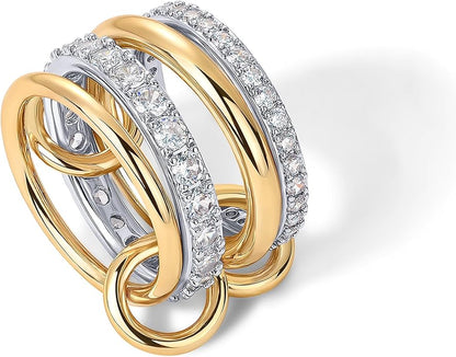 Interlock Stack Anéis | Ouro