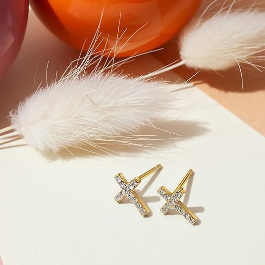 Paved Cross Studs | Ouro