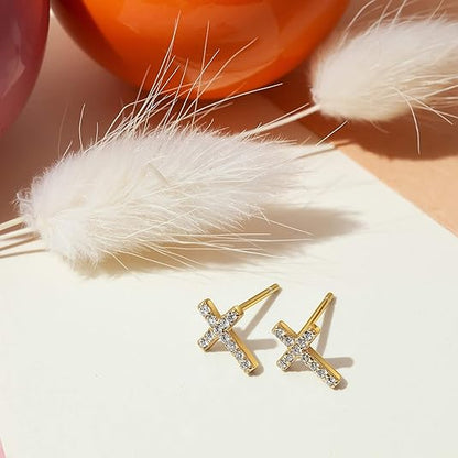 Paved Cross Studs | Ouro