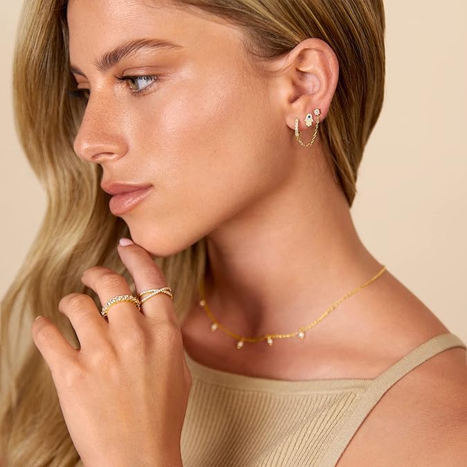 Adella Chain Brincos | Ouro