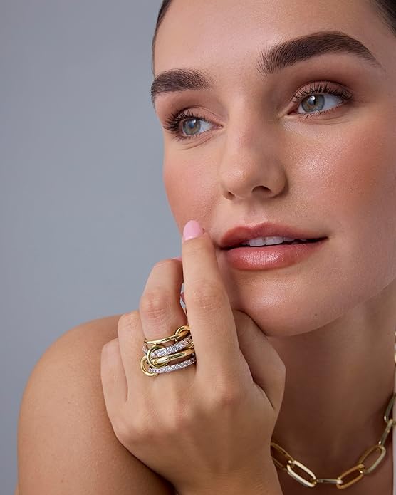 Interlock Stack Anéis | Ouro