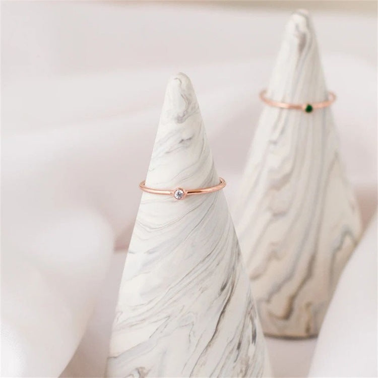 Amelia Birthstone Stacker Anel