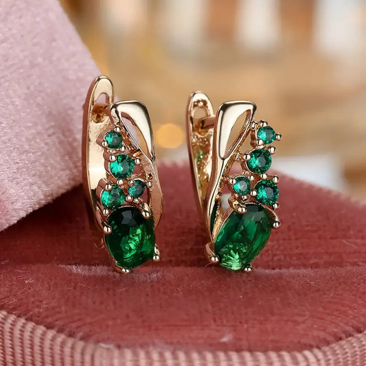 Ouro Esmeralda Cluster Brincos Pendentes