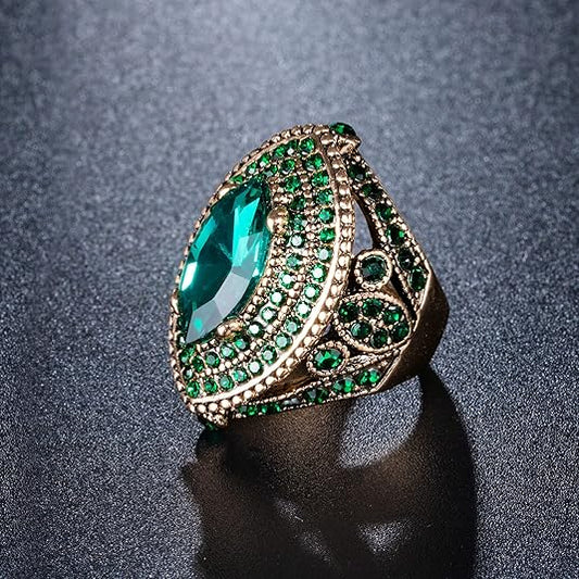 Esmeralda Regent Anel | Ouro