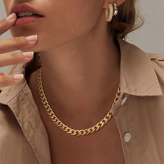 Chunky Cuban Link Colar | Ouro