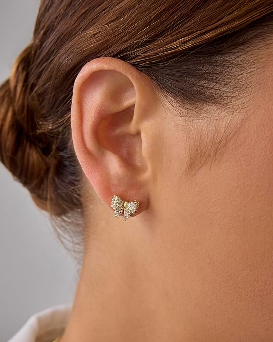 Bow Motif Brincos | Ouro