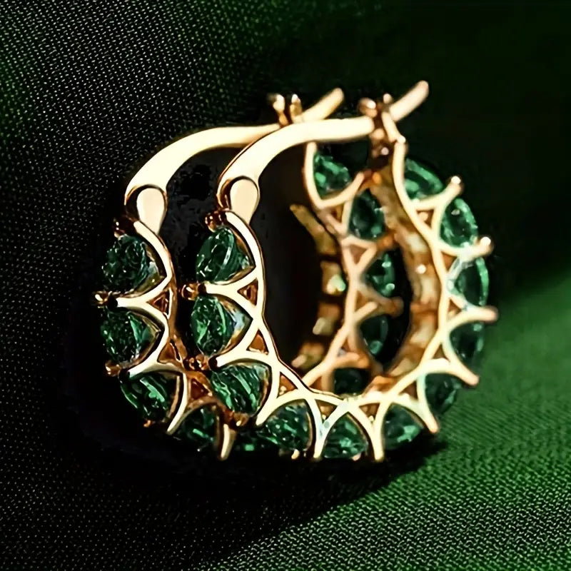 Elena Marlowe Brincos de Argola | Branco Ouro