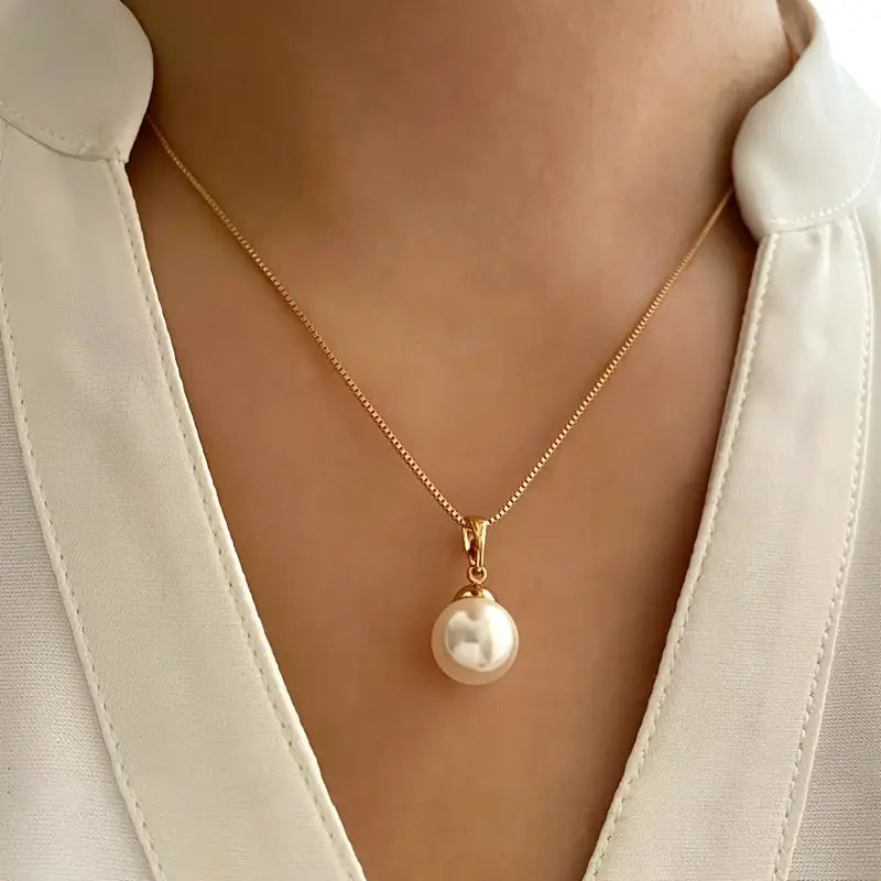 Elegant Graceful Colar de Pérolas Conjunto