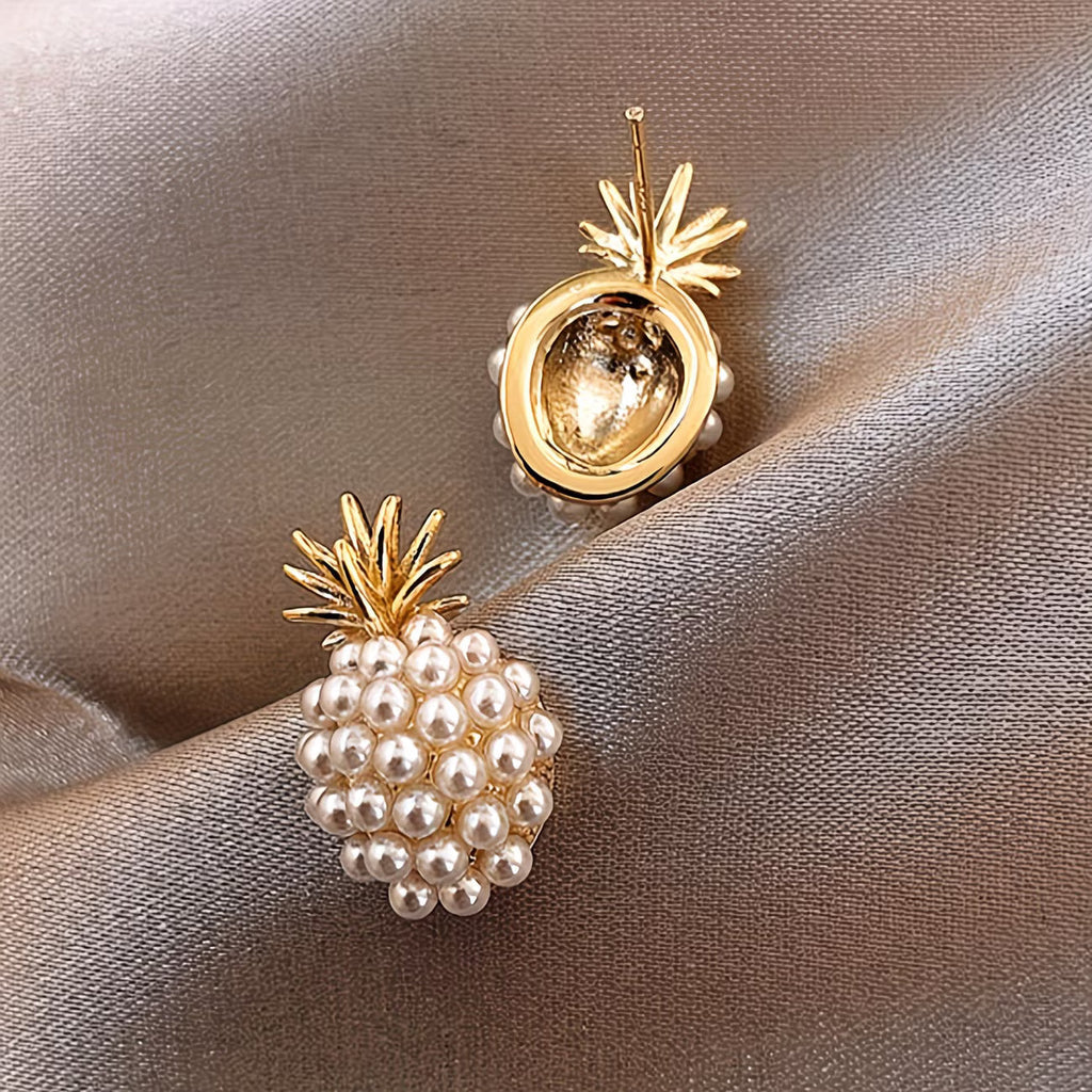 Pérola Pineapple Brincos