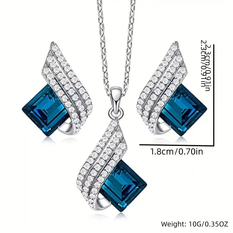 Brienne Solazure Conjunto de Joias | Branco Ouro