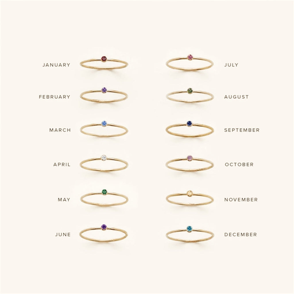 Amelia Birthstone Stacker Anel