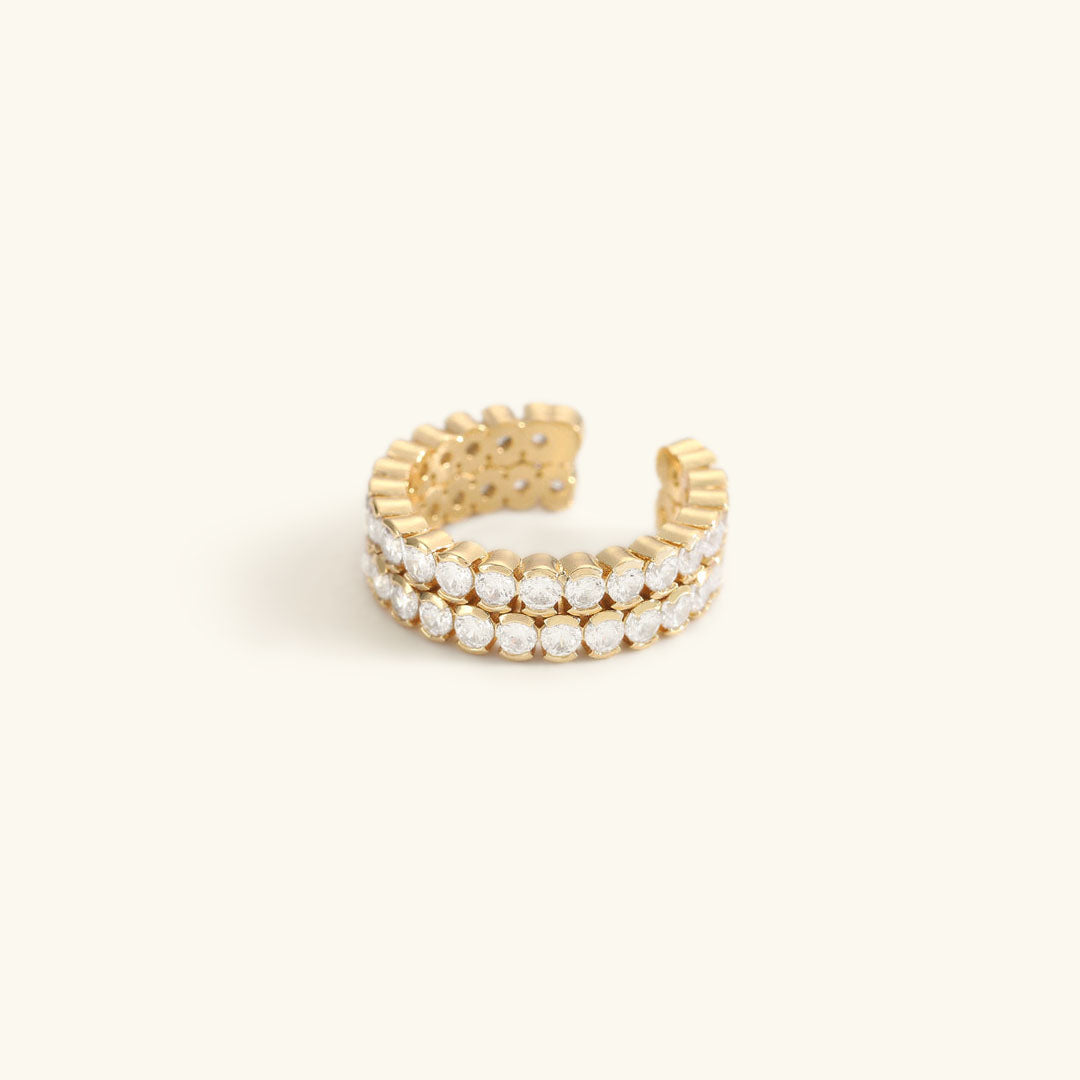 Cassandra Studded Ouro Anel
