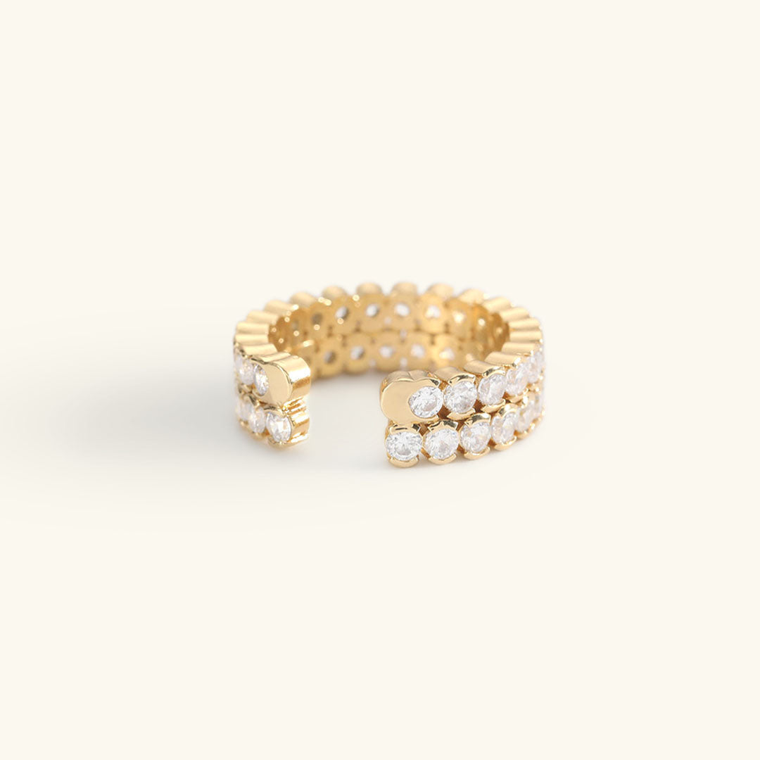 Cassandra Studded Ouro Anel
